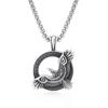 Celtic Crow Viking pingente pagão colar de aço inoxidável para homens animal retro jóias transfronteiriças