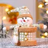 Pote de Maçã de Natal Transfronteiriço Papai Noel Boneco de Neve Véspera de Natal Caixa de Doces Decoração Dourada de Papai Noel Caixa de Presente