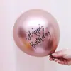 Conjunto de Balões de Látex Metalizados Cromados de 12 Polegadas 2.8g Impressos FelizAniversário Decoração de Festa de Aniversário