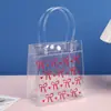 Bolsa Tote Transparente de PVC para Jardim de Infância, Fofa, Presente para Estudante, Temporada de Volta às Aulas, Dia dos Namorados, Dia das Mães, Saco de Presente