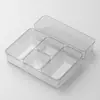 Caja de almacenamiento transparente de PET para escritorio, organizador de cajones para cosméticos y mascarillas faciales de dormitorio, caja de almacenamiento para bocadillos y artículos varios
