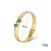 Pulseira de Aço Titânio Trevo de Quatro Folhas para Mulheres, Aço Inoxidável, Cor Dourada, Algarismos Romanos, Luxo Leve Europeu e Americano, Não Desbota, Atacado Fabricante Original