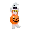 Modelo Inflable de Halloween, Adornos Inflables de Calabaza y Fantasma Blanco, Accesorios para Fiestas al Aire Libre, Modelo de Decoración Inflable para Patio