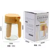 Pote de Temperos Pote de Sal com Colher Garrafa de Vidro Transparente para Temperos Caixa de Armazenamento de Temperos para Cozinha Caixa de Temperos à Prova de Umidade Selada com Tampa Flip-Top