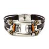 Pulsera de Cuero Multicapa con Cuentas de Ópalo Estilo Coreano Joyería Pulsera Simple de Acero Inoxidable Decoraciones de Muñeca para Mujer