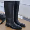 Piel de Vaca~2026 Otoño Nuevo Retro Botas de Vestir con Tacón Alto Tacón Bajo Hasta la Rodilla Botas Largas