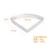 Molde para hornear de acero inoxidable 304 con forma de abanico de 4 puntas con agujero, aro de tarta de cuero para tarta mousse francesa con anillo de mousse 2 cm más alto