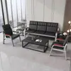 Sala de Recepción Oficina Sofá y Mesa de Café Set, Moderno Sencillo Reunión de Negocios Sencillo Oficina Hileras de Sillas, Sofá de Tres Plazas