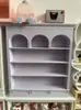 Estante de Livros em Arco Impressa em 3D Armário de Armazenamento Rack de Exibição Pu Armário de Armazenamento de Alimentos e Brinquedos Rack de Armazenamento Exibição em Miniatura de Casa de Bonecas