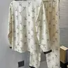 Pijama de Bolinhas com Laço para Mulheres, Primavera e Outono, Renda, Manga Longa, Estilo Japonês, Conjunto de Roupa para Casa para Estudantes, Pode Ser Usado Fora, Estilo Menina
