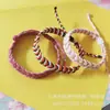 Pulsera de cuerda trenzada estilo europeo y americano color DIY pulsera ajustable a mano trenzado de hilo de jade