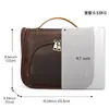 Bolsa de Cosméticos de Cuero Genuino para Mujer Más Vendida Transfronteriza, Bolsa de Artículos de Tocador de Gran Capacidad Texturizada para Viajes de Negocios, Bolsa de Almacenamiento Colgante