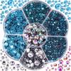 Cross-border dmc hot drill ameixa flor caixa cor redonda strass hot melt adesivo fundo broca diy roupas acessórios jóias atacado