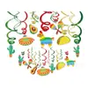 Colgante Espiral Xl138 PVC Espiral Maya Mexicana Colgante Fiesta Remolinos de Papel Aluminio Banner