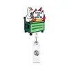 Venta Caliente Transfronteriza 360 grados Rebote Automático Telescópico Carrete para Insignia Clip para Insignia Hebilla Personal de Hospital Hebilla Fácil de Tirar