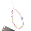 Llavero Colgante Antiperdida Correa para Teléfono Móvil Cadena de Perlas Pequeña Fragancia Universal Cadena para Colgar en la Muñeca Funda de Teléfono Móvil para Mujer Metal
