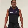 Chaleco con Capucha Bodysuit para Hombre Ufcvenum con Diseño de Media Cremallera, Secado Rápido, Transpirable, Elástico, Ajustado, Chaleco Deportivo