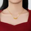 Collar de Aleación de Cobre Cinco Flores Collar de Cinco Bendiciones Nuevo Moda para Mujer Viaje Diario Lujo Ligero Versátil Nicho Gama Alta