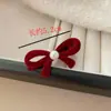 Acessórios de Cabelo Vermelhos para o Ano Novo Laço de Veludo Pequeno Grampo de Cabelo Feminino Outono e Inverno Grampo Lateral para Franja Grampo de Bico de Pato Tiara Grampo de Cabelo