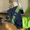 Shorts de Seda de Gelo com Três Listras para Homens, Estilo Fino de Verão, Color-Blocking, Secagem Rápida, Shorts Cargo Paraquedista, Calças Casuais Esportivas de Cinco Pontos
