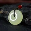 Colgante con hebilla de seguridad de material de Jade de Mongolia Exterior, hebilla de seguridad de Jade Blanco de Afganistán, joyería de colgante de jade de jade blanco Hetian de Xinjiang