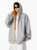 Sudadera con Capucha y Cremallera Estilo Americano Pequeña Fragancia Puntadas de Color Contrastante Espiga Sudadera con Cardigan para Hombre Otoño Pesada Chaqueta Deportiva