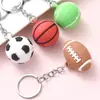 Llavero de simulación de fútbol baloncesto creativo transfronterizo colgante de bolsa de fútbol tenis llavero actividades regalos pequeños