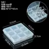 Caja rectangular de plástico pp de fábrica, caja de almacenamiento transparente para piezas, caja de almacenamiento cuadrada para empaque de productos pequeños