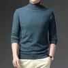Nuevo Modelo Otoño 2025, Múltiples Colores Disponibles, Suéter de Cuello Alto 100% Lana de 270g, Suéter de Punto Grueso Puro de Lana para Hombre