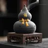 Queimador de incenso Buda Zen areia roxa cabaça casa chinesa sândalo porta-bandeja de incenso inserção de incenso caixa de incenso