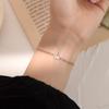 Pulsera Ins Nicho Mariposa Diamante Plata Esterlina Accesorios Estilo Frío Simple Pulsera Doble Capa Regalo para Mujer