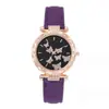 Comercio Exterior Transfronterizo Reloj Pulsera para Mujer Traje Correa Reloj para Mujer Estudiante Mariposa Cuarzo Reloj de Pulsera