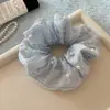 Malla de Doble Capa de Verano Sensación de Bolas Anillo para el Pelo de Intestino Grueso Cuerda para el Pelo de Principios de Primavera para Mujer Cuerda para el Pelo Popular en Internet Fresca Elegante Tocado