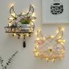 Perchero de pared para llaves, sin perforaciones, para dormitorio, mesita de noche, decorativo, para puerta de entrada, nuevo