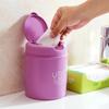 103 Desktop Mini Plástico Lixeira Armazenamento Desktop Trash Can Flip Plástico Armazenamento Lixo Factory Outlet