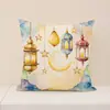 Funda de almohada con estampado de luna dorada Decoración de ambiente del hogar de Oriente Medio Cojín Decoración de interiores Cojín de sofá