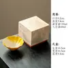 Taza de té de cerámica osmanthus pintada a mano bajo vidriado, taza con forma de pétalo, taza de maestro, juego de té para el hogar, taza de degustación de té, caja de regalo