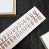 Puntas de Uñas Artísticas Simples Transparentes Estilo Ojo de Gato Anchas Tiras Pre-hechas 30 Piezas Por Tamaño Uñas Portátiles Fábrica Directa Personalización
