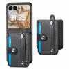 Adecuado para funda de teléfono móvil Motorola Razr70Ultra, Patrón de Fibra de Carbono, Portatarjetas Multifuncional, Inserto de Tarjeta de Cuero