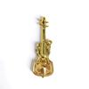 Venta directa de fábrica instrumento musical pequeño chapado en oro y plata artesanías pequeñas DIY pequeños adornos accesorios de decoración para árbol de Navidad en stock