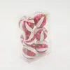6cm Pacote com 6 Bolas de Natal Pintadas Adereços de Decoração Enfeites para Árvore de Natal Bolas de Natal Pintadas à Mão Bolas de Plástico Galvanizado