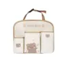 Bolsa de almacenamiento para coche Blue Rain, diseño de oso tulipán y conejo de dibujos animados, organizador multifuncional de cuero para el respaldo del asiento del coche