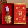 Chaveiro de Ouro Puro 999 Ano do Carneiro Alça para Celular Pingente de Bolsa Festival do Meio Outono Evento Dia Nacional Pequeno Presente Atacado