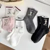 Calcetines Coreanos Estilo Transfronterizo, Colección de Calcetines de Algodón Peinado de Caña Media, Calcetines de Dibujos Animados Japoneses, Calcetines para Mujer 200N, Venta al por Mayor de Calcetines de Algodón