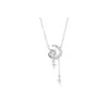 Colar com Pingente de Estrela e Lua com Zircônia Brilhante Acessórios Femininos Luxo Leve Nicho Design de Alto Padrão Corrente para Clavícula Joias Atacado