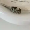 "Jardín Secreto" Anillos de Mariposa Vintage en Capas con un Toque Retro Desgastado, Anillos Abiertos Florales de Nicho