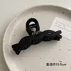 Presilha de cabelo garra para primavera e verão, grampo de cabelo feminino, estilo coreano, novo modelo 2026, preto, elegante, adiciona volume, presilha tubarão extragrande