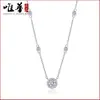 Diseño de Nicho de Punto de Estrella Exquisita Cadena de Clavícula Redonda de Circonita Lujo de Gama Alta Accesible Elegante Regalo de Cumpleaños Entrega