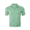 Camisetas lisas para hombre transfronterizas Amazon corte ajustado casual talla europea nuevo transpirable verano cuello camisero polo deportivo