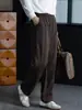 Comodidad Ilimitada Tacto a Algodón Natural Pantalones Casuales de Pierna Recta con Cordón para Hombre, Simples Versátiles Primavera-Otoño Pantalones Deportivos cosidos